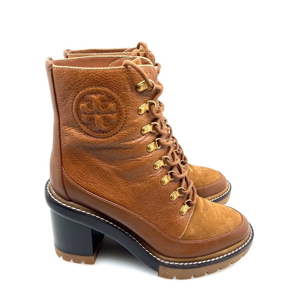 Tory Burch Miller 95mm Lug Sole Anke Boots Color: Toasted Caramel 7.5 w/dust bag - Picture 6 of 10